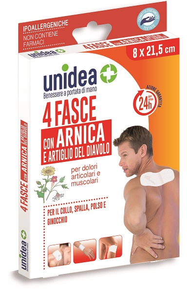 FASCIA ALL'ARNICA UNIDEA 8X21,5 CM 4 PEZZI - farmacialombardia.it