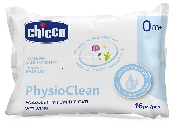 CHICCO FAZZOLETTINI UMIDIFICATI PHYSIOCLEAN 16 PEZZI - farmacialombardia.it
