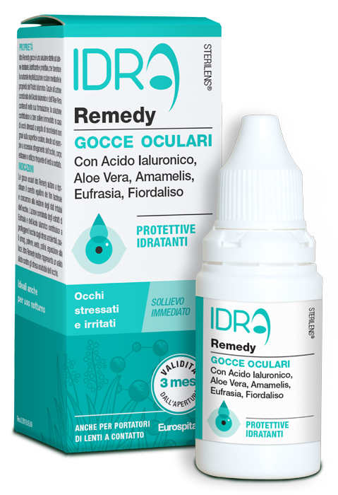 GOCCE OCULARI PROTETTIVE IDRATANTI STERILENS IDRA REMEDY CON ACIDO IALURONICO E ALOE VERA 10 ML - farmacialombardia.it