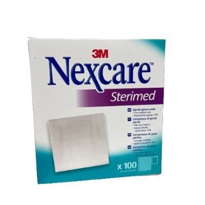 GARZA COMPRESSA NEXCARE STERIMED IN COTONE 20 FILI 18X40CM MULTILINGUAL 100 PEZZI - farmacialombardia.it