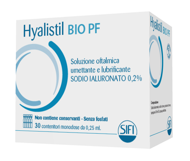 HYALISTIL BIO PF SOLUZIONE OFTALMICA PHOSPHATE FREE MONODOSE A BASE DI ACIDO IALURONICO 0,2% 30 FLACONCINI 0,25 ML - farmacialombardia.it