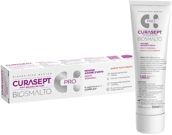 CURASEPT BIOSMALTO MOUSSE DENTI SENSIBILI 50 ML - farmacialombardia.it