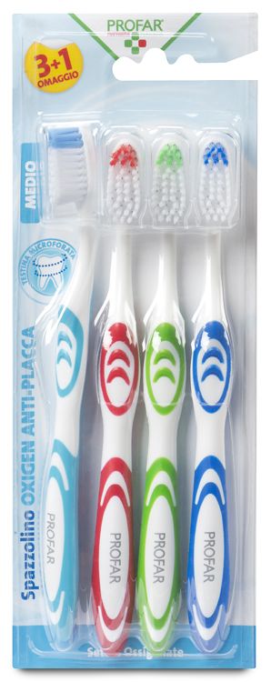 PROFAR SPAZZOLINO ANTIPLACCA OXIGEN 4 PEZZI - farmacialombardia.it