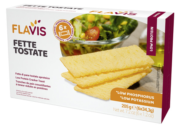 FLAVIS FETTE TOSTATE APROTEICHE 6 PORZIONI DA 34,3 G - farmacialombardia.it