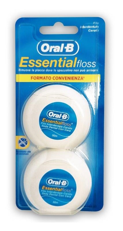 ORALB ESSENTIALFLOSS FILO INTERDENTALE CERATO 2 PEZZI - farmacialombardia.it