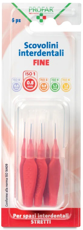 PROFAR SCOVOLINI ROSSO 0,8 6 PEZZI - farmacialombardia.it