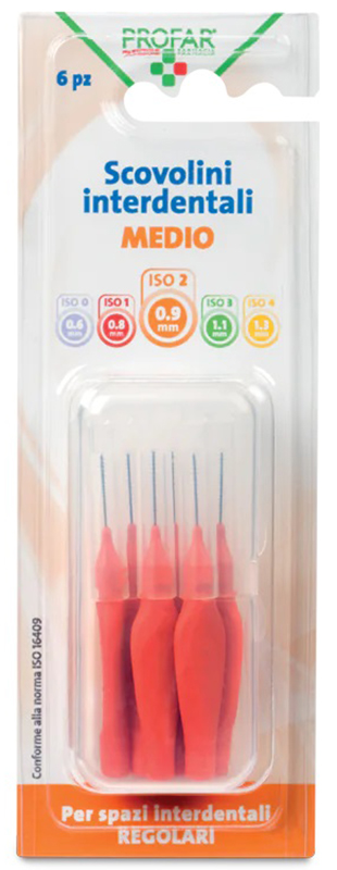 PROFAR SCOVOLINI ARANCIONI 0,9 6 PEZZI - farmacialombardia.it