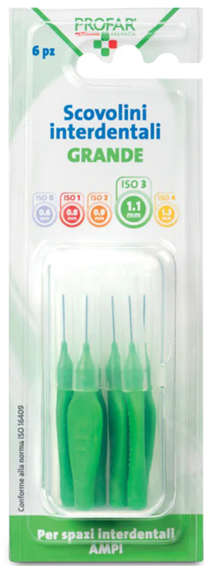 PROFAR SCOVOLINI VERDE 1,1 6 PEZZI - farmacialombardia.it