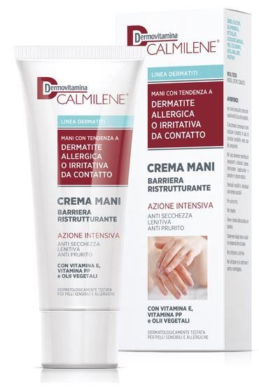 DERMOVITAMINA CALMILENE CREMA MANI BARRIERA RISTRUTTURANTE AZIONE INTENSIVA PER DERMATITE ALLERGICA O IRRITATIVA DA CONTATTO 75 ML - farmacialombardia.it