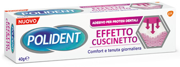 POLIDENT FISSATIVO EFFETTO CUSCINETTO ADESIVO PER PROTESI DENTALI 40 G - farmacialombardia.it