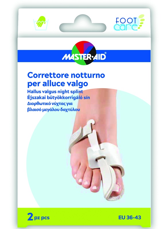 CORRETTORE NOTTE ALLUCE VALGO MASTER-AID FOOTCARE 36-43 2 PEZZI D10 - farmacialombardia.it