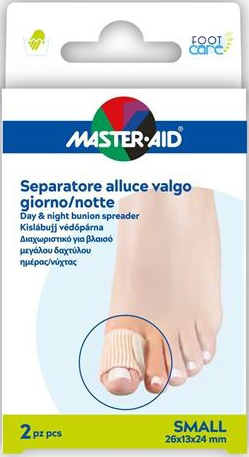 DIVARICATORE ALLUCE GIORNO/NOTTE MASTER-AID FOOTCARE SMALL 2 PEZZI D11 - farmacialombardia.it