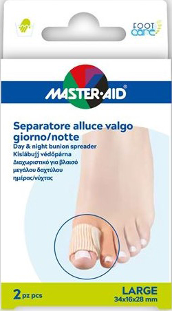 DIVARICATORE ALLUCE GIORNO/NOTTE MASTER-AID FOOTCARE LARGE 2 PEZZI D12 - farmacialombardia.it