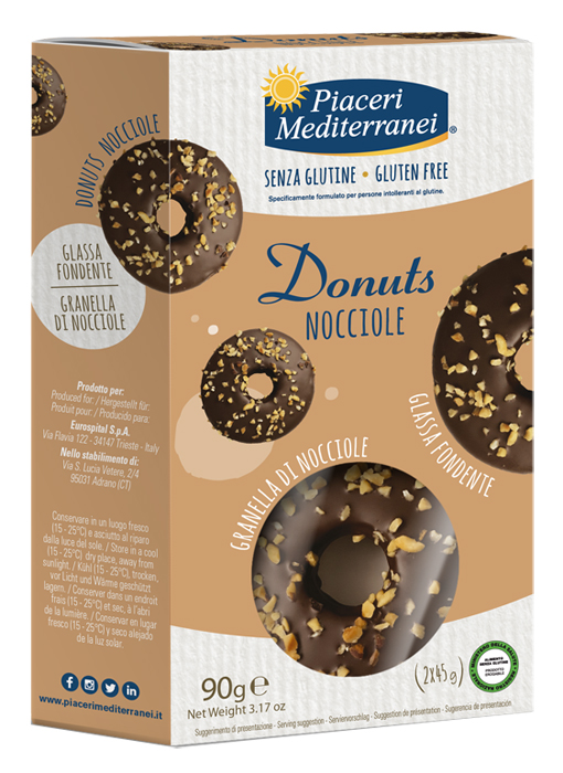 PIACERI MEDITERRANEI DONUTS NOCCIOLE 90 G - farmacialombardia.it
