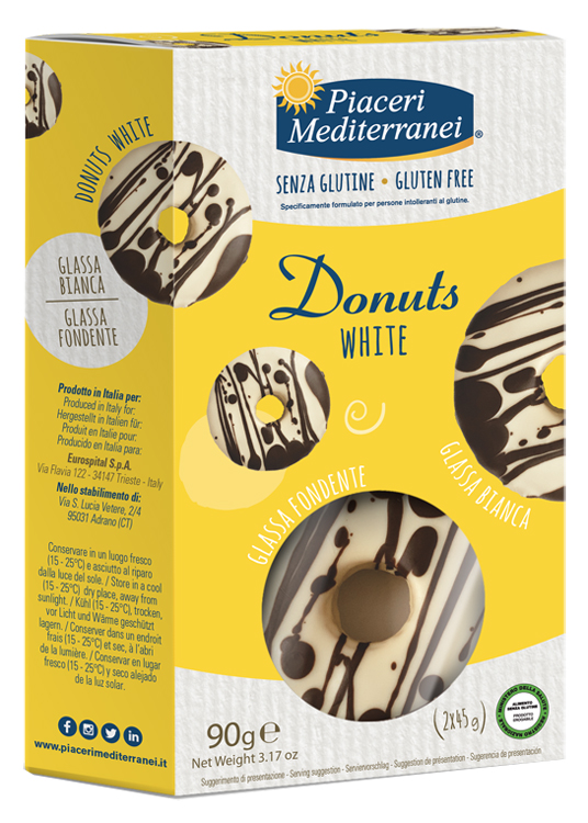PIACERI MEDITERRANEI DONUTS WHITE 90 G - farmacialombardia.it