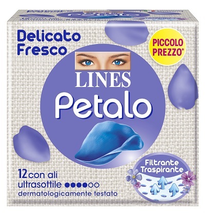 LINES PETALO BLU ASSORBENTE CON ALI 12 PEZZI - farmacialombardia.it