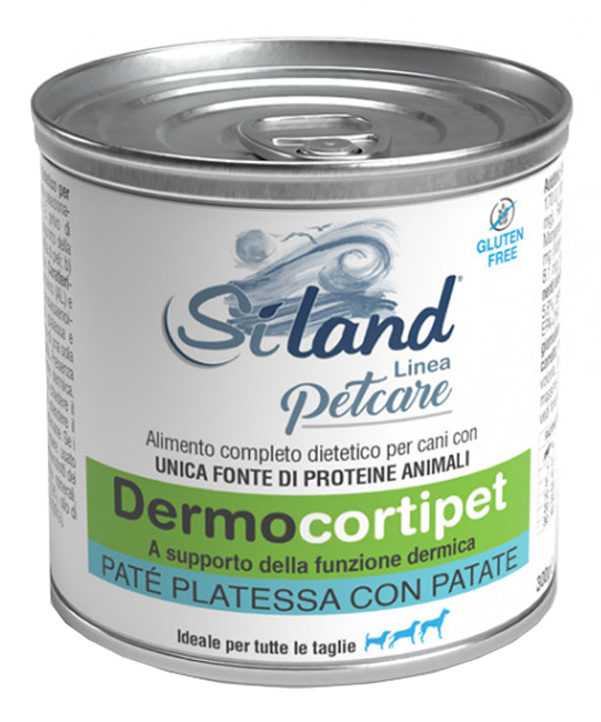 SILAND DERMOCORTIPET UMIDO CANE PLATESSA/PATATA 300 G - farmacialombardia.it