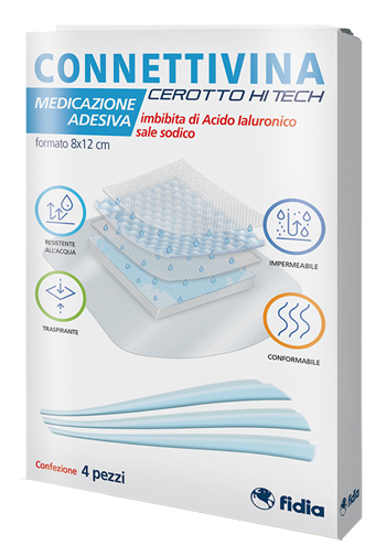 CEROTTO CONNETTIVINA HITECH 8 X 12 CM 4 PEZZI - farmacialombardia.it
