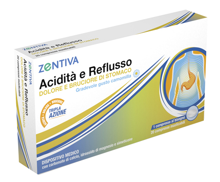 ZENTIVA ACIDITA' REFLUSSO 20 COMPRESSE MASTICABILI - farmacialombardia.it