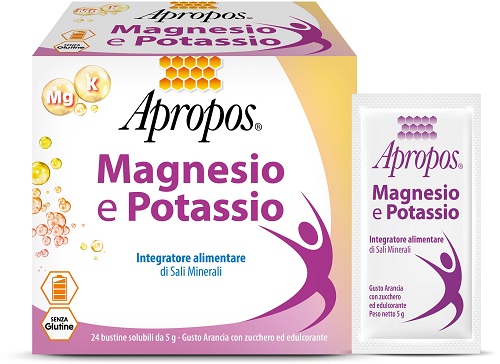 APROPOS MAGNESIO POTASSIO 24 BUSTINE DA 5 G GUSTO ARANCIA - farmacialombardia.it