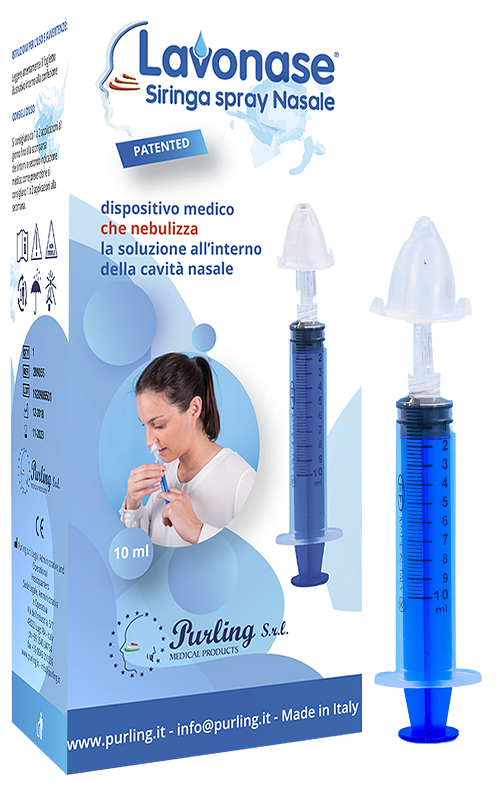 LAVONASE SIRINGA SPRAY NASALE NON STERILE 10 ML LUER-LOCK CON CAPPUCCIO + UGELLO NASALE CON RACCORDO LUER-LOCK + PERFORATORE CON VALVOLA NON RITORNO CON TAPPO - farmacialombardia.it