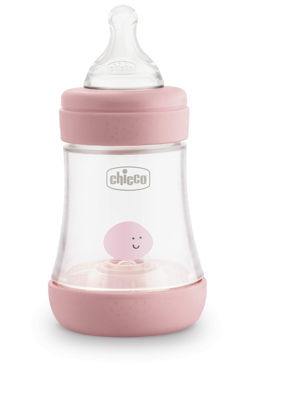 CHICCO BIBERON PERFECT 5 GIRL 150 ML IN SILICONE 1 FORO - farmacialombardia.it