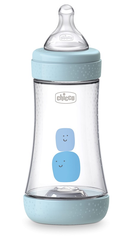 CHICCO BIBERON PERFECT 5 BOY 240 ML IN SILICONE 2 FORI - farmacialombardia.it