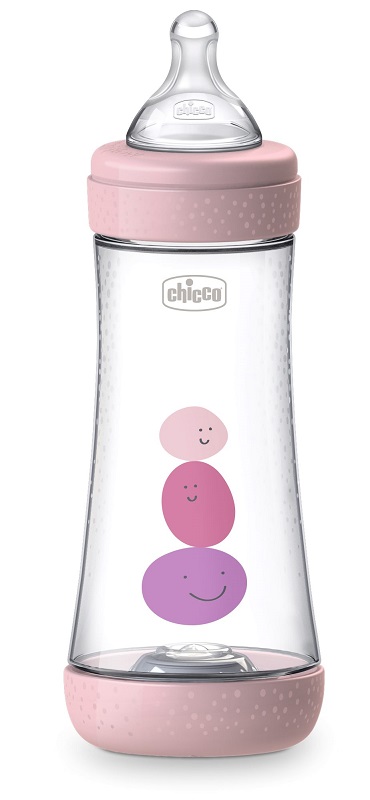 CHICCO BIBERON PERFECT 5 GIRL 300 ML IN SILICONE 3 FORI - farmacialombardia.it