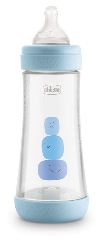 CHICCO BIBERON PERFECT 5 BOY 300 ML IN SILICONE 3 FORI - farmacialombardia.it