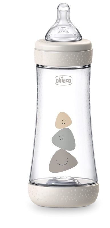 CHICCO BIBERON PERFECT 5 UNISEX 300 ML IN SILICONE 3 FORI - farmacialombardia.it