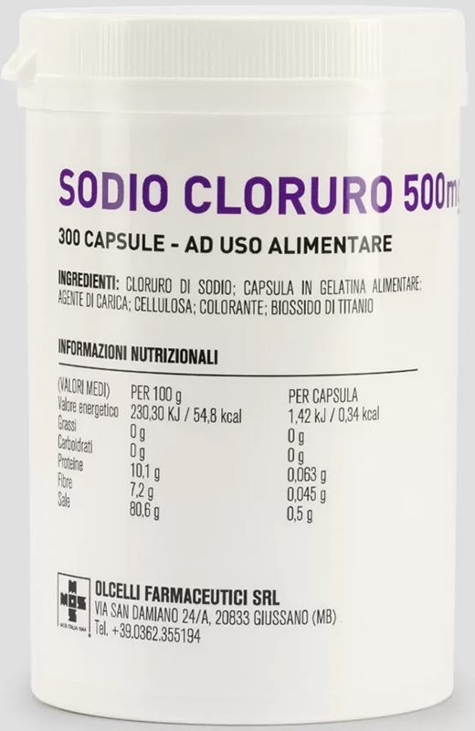 SODIO CLORURO 300 CAPSULE 500MG - farmacialombardia.it