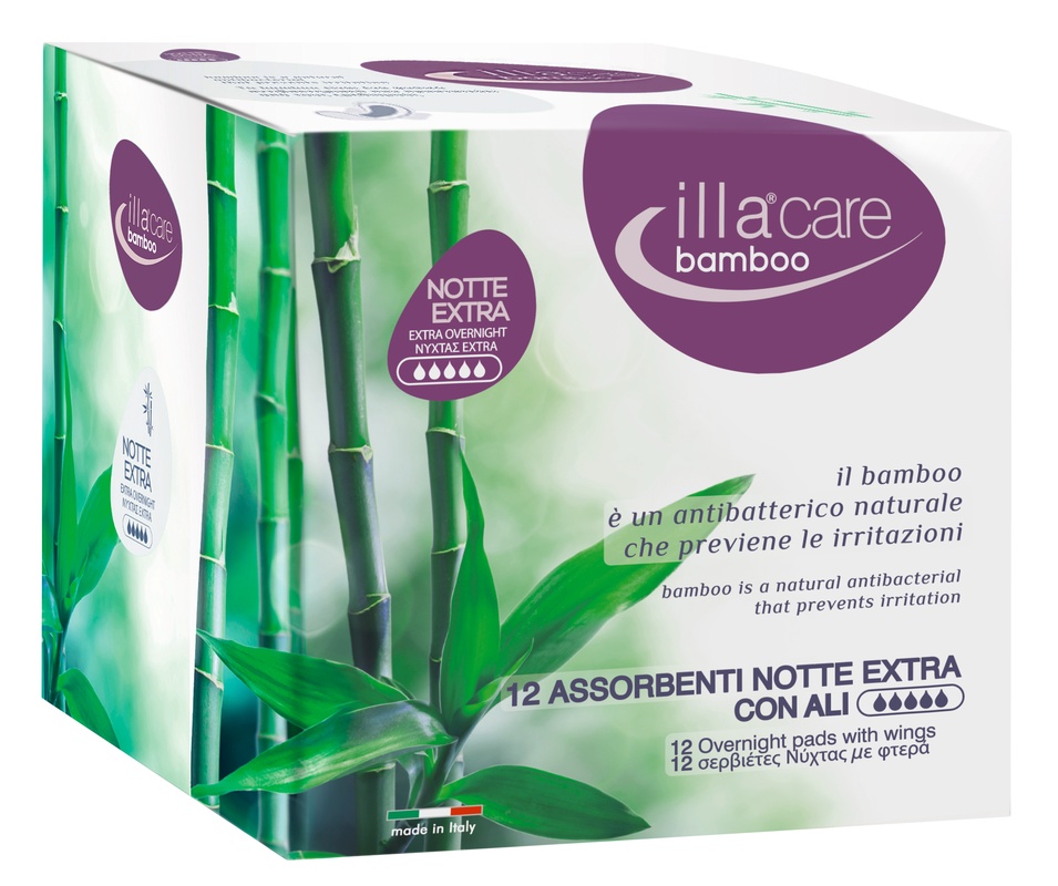 ILLA CARE BAMBOO ASSORBENTI NOTTE EXTRA 12 PEZZI - farmacialombardia.it