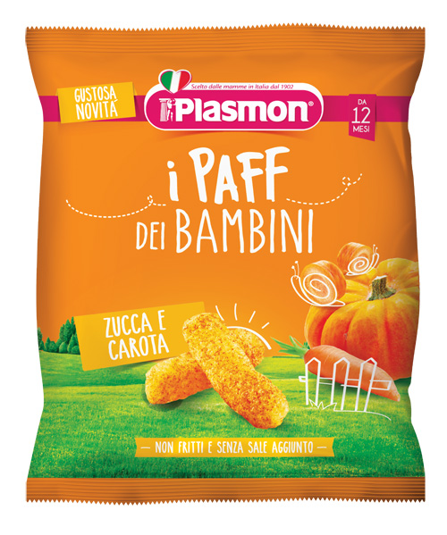 PLASMON DRY SNACK PAFF ZUCCA CAROTE 15 G - farmacialombardia.it