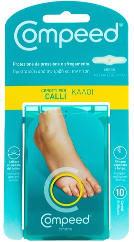 COMPEED CEROTTI PER CALLI MEDIO 10 PEZZI - farmacialombardia.it