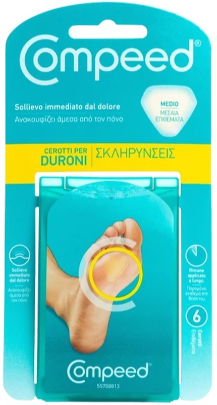 COMPEED CEROTTI PER DURONI MEDIO 6 PEZZI - farmacialombardia.it
