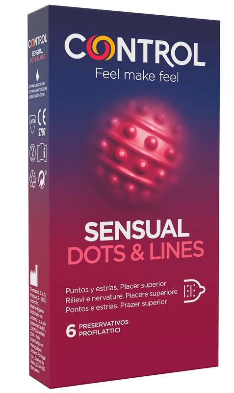 CONTROL SENSUAL DOTS&LINES 6 PEZZI - farmacialombardia.it
