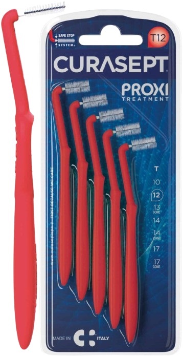 CURASEPT PROXI ANGLE T12 ROSSO/RED 5 PEZZI - farmacialombardia.it