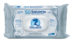 SANO E BELLO SALVIETTE DETERGENTI SENZA PROFUMO 50 PEZZI - farmacialombardia.it