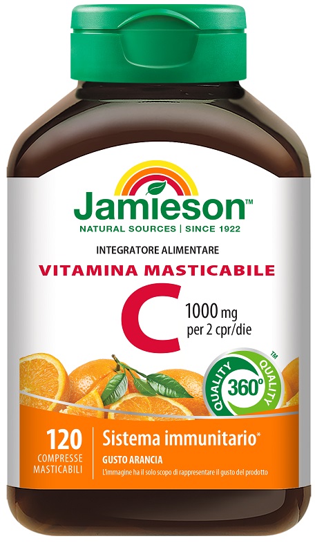 JAMIESON VITAMINA C 1000 MASTICABILE ARANCIA 120 COMPRESSE - farmacialombardia.it