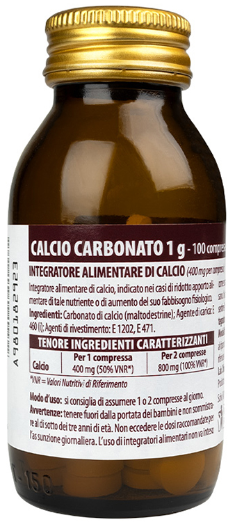 CALCIO CARBONATO NUOVA FORMULA 1 G 100 COMPRESSE - farmacialombardia.it