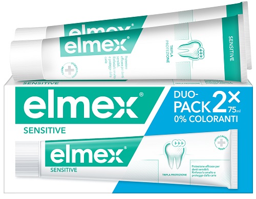 ELMEX SENSITIVE DENTIFRICIO BITUBO 2X75 ML - farmacialombardia.it