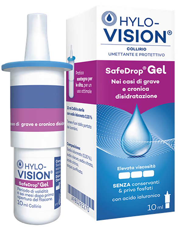 HYLOVISION SAFE DROP GEL 0,3% COLLIRIO UMETTANTE E PROTETTIVO 10 ML - farmacialombardia.it