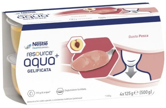 RESOURCE AQUA ACQUA GELIFICATA+PEACH CUP 6 4X125 G - farmacialombardia.it