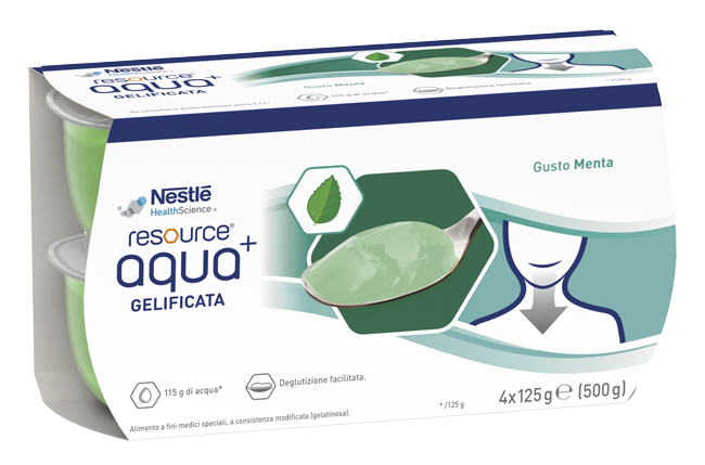 RESOURCE AQUA ACQUA GELIFICATA+MINT CUP 6 4X125 G - farmacialombardia.it