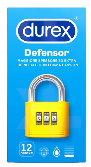 PROFILATTICO DUREX DEFENSOR 12 PEZZI - farmacialombardia.it