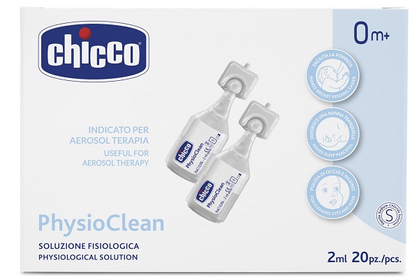 SOLUZIONE FISIOLOGICA PER AEROSOL CHICCO PHYSIOCLEAN 20 X 2 ML - farmacialombardia.it
