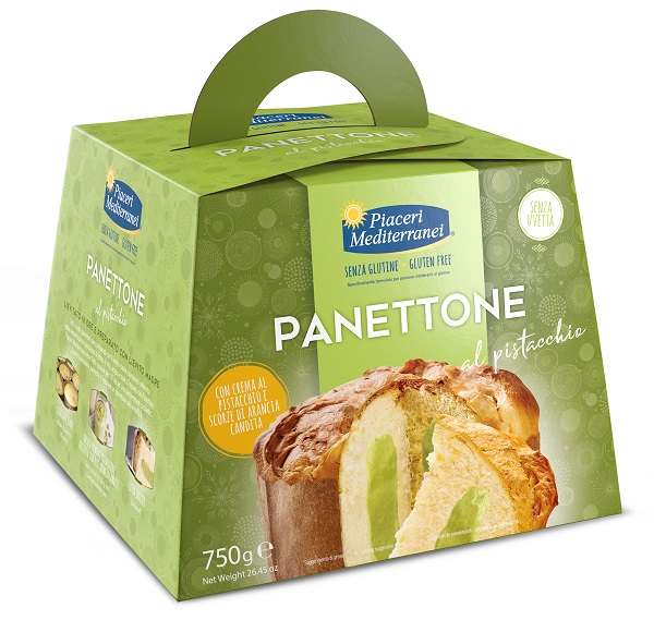 PIACERI MEDITERRANEI PANETTONE AL PISTACCHIO 750 G - farmacialombardia.it