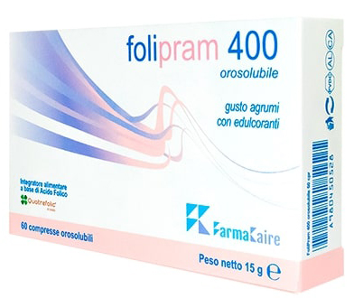 FOLIPRAM 400 60 COMPRESSE OROSOLUBILI GUSTO AGRUMI - farmacialombardia.it