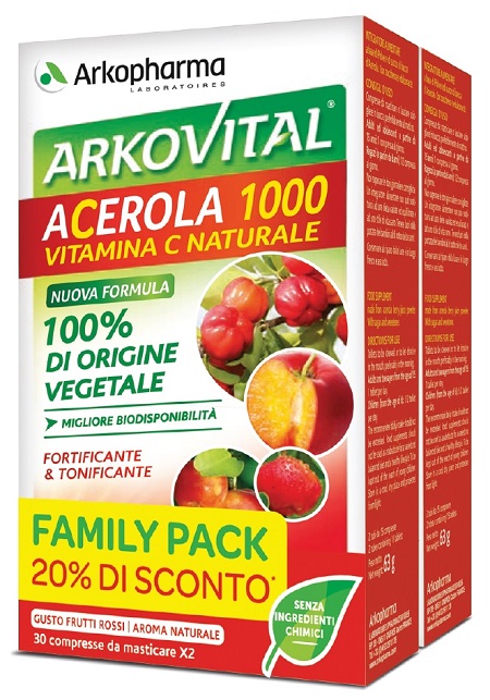 ARKOVITAL ACEROLA 1000 PACK FAMILY 60 COMPRESSE - farmacialombardia.it
