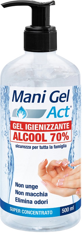 MANI GEL ACT GEL IGIENIZZANTE ALCOOL 70% 500 ML - farmacialombardia.it